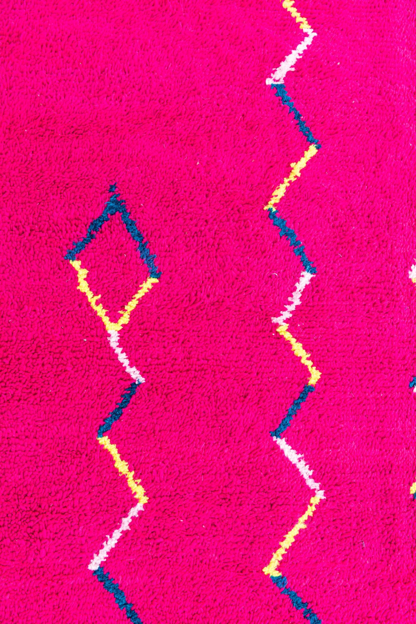 7' x 9' 9 Hand Knotted Moroccan Wool Rug