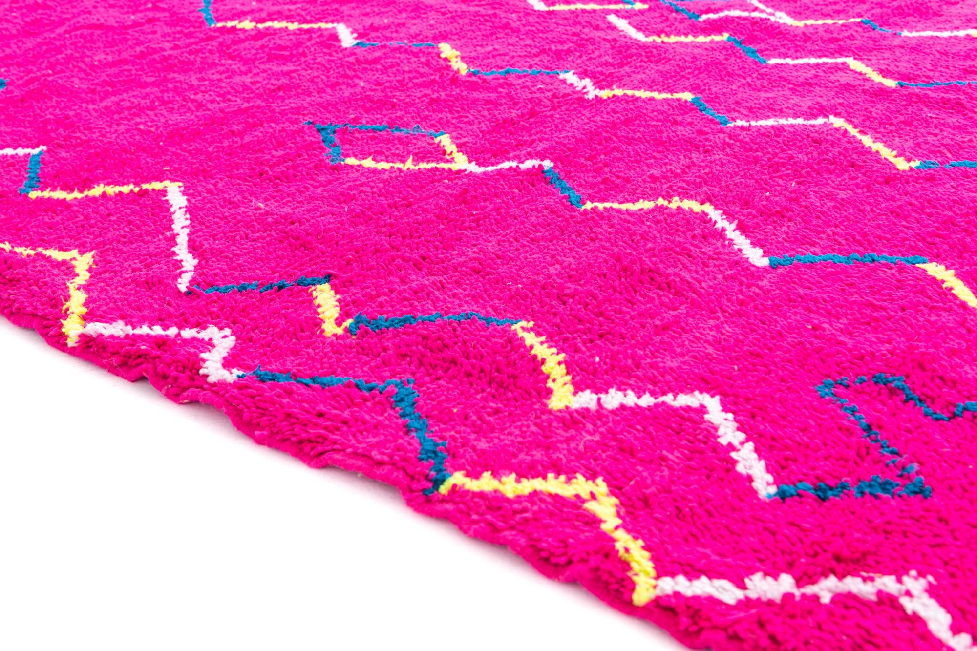 7' x 9' 9 Hand Knotted Moroccan Wool Rug
