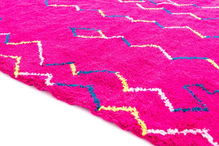 7' x 9' 9 Hand Knotted Moroccan Wool Rug