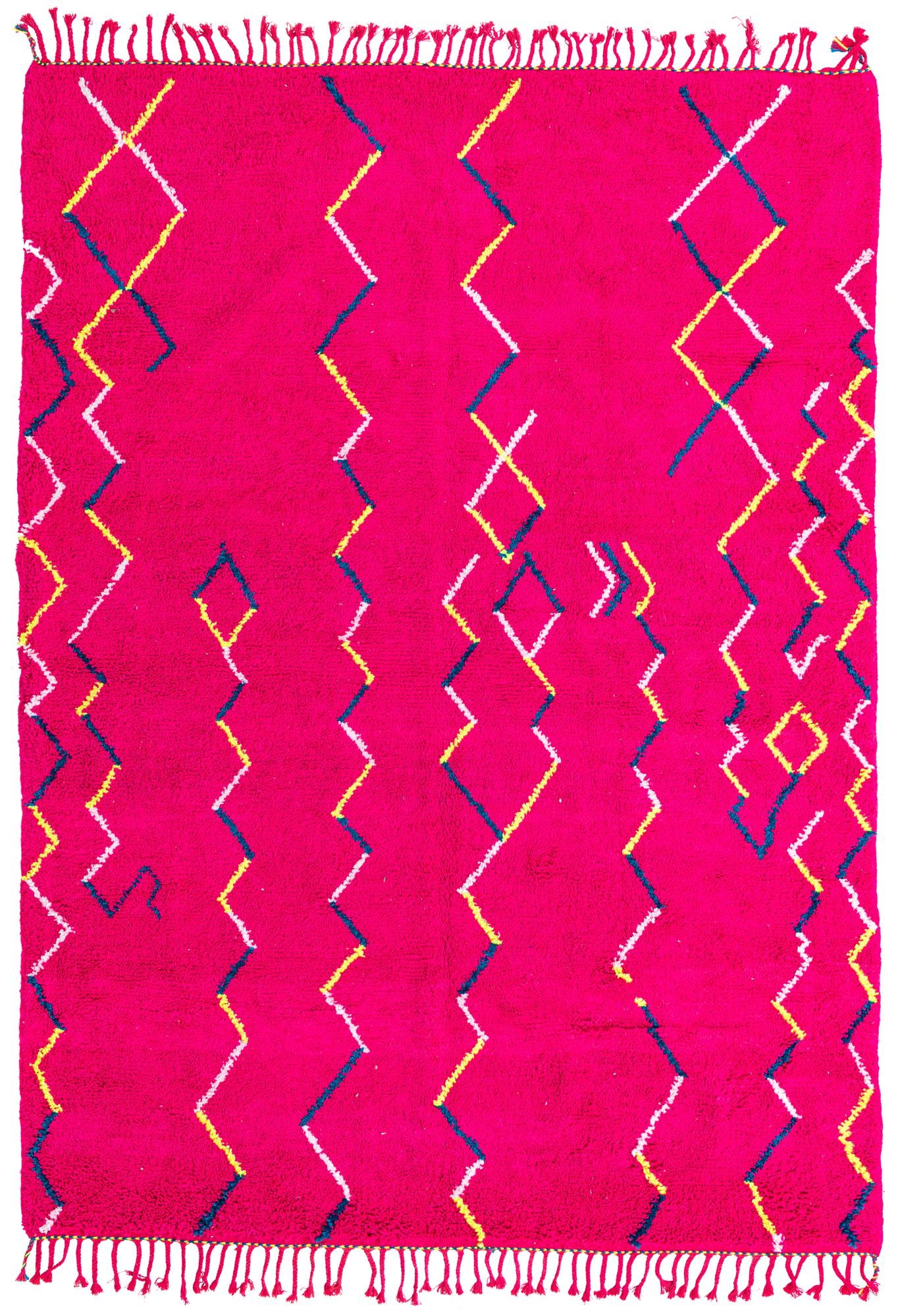 7' x 9' 9 Hand Knotted Moroccan Wool Rug