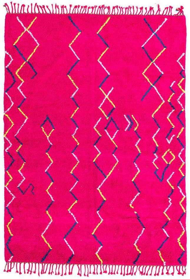 Detail image of 7' x 9' 9 Hand Knotted Moroccan Wool Rug
