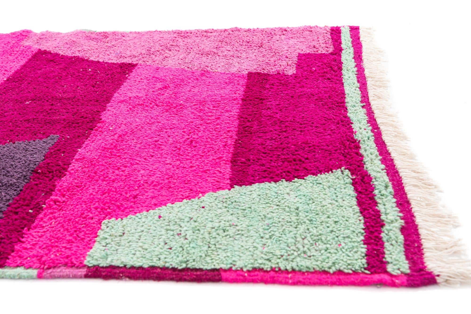 5' 2 x 8' 3 Hand Knotted Moroccan Wool Rug