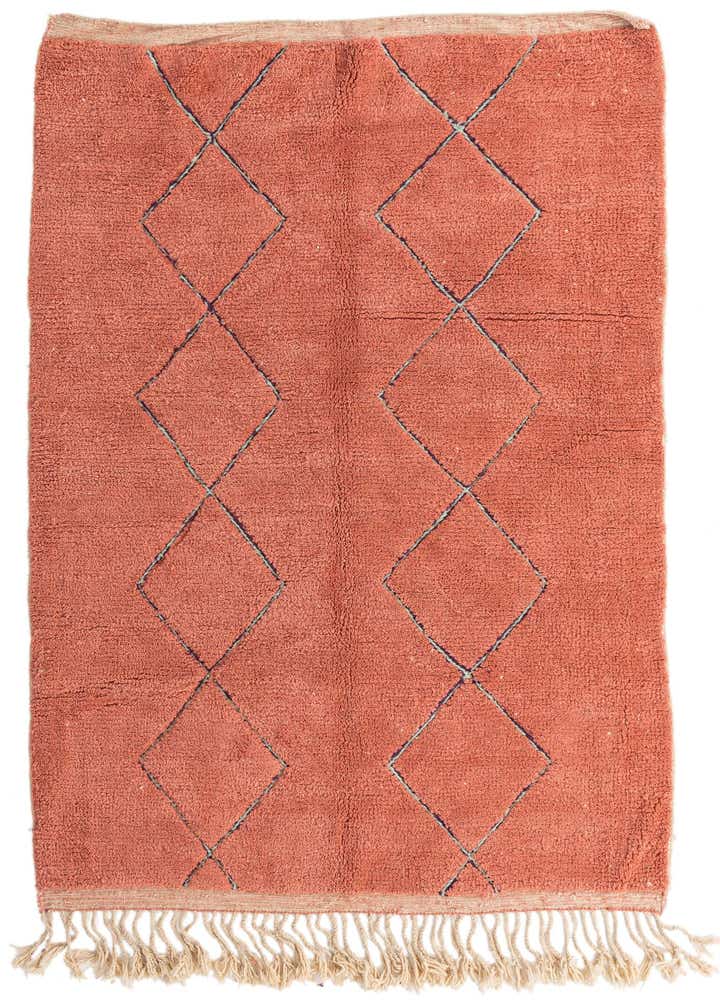 5' 9 x 8' 5 Hand Knotted Moroccan Wool Rug