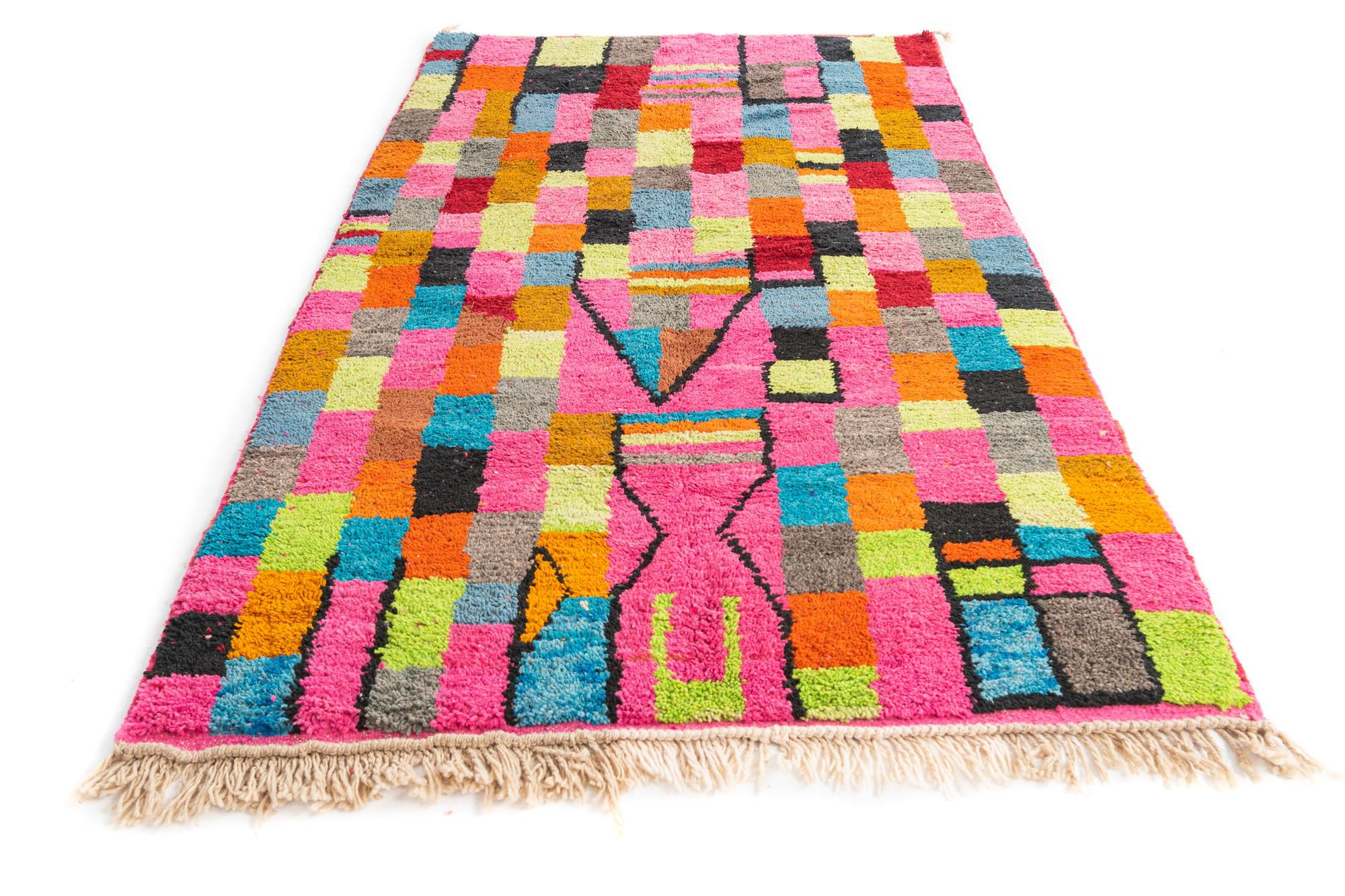 4' 10 x 8' 9 Hand Knotted Moroccan Wool Rug