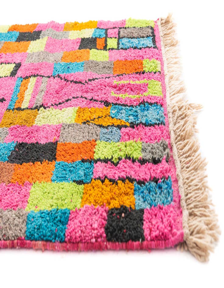 Detail image of 4' 10 x 8' 9  Hand Knotted Moroccan Wool Rug