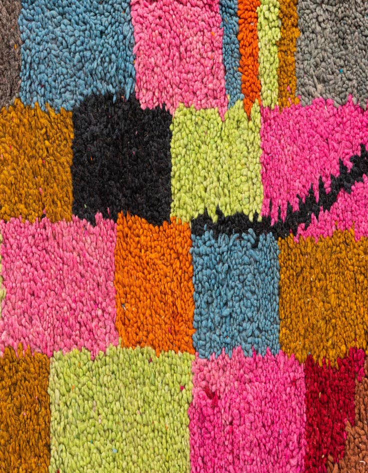 Detail image of 4' 10 x 8' 9  Hand Knotted Moroccan Wool Rug