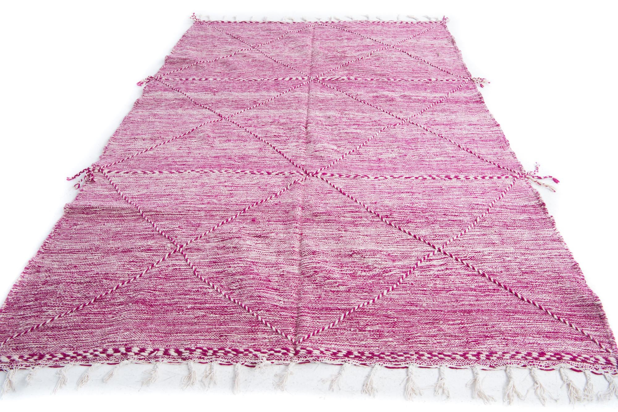 6' 5 x 9' 6 Hand Knotted Moroccan Wool Rug