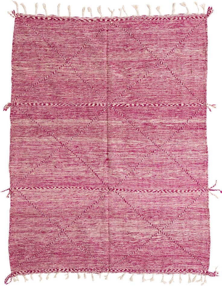 Detail image of 6' 5 x 9' 6 Hand Knotted Moroccan Wool Rug