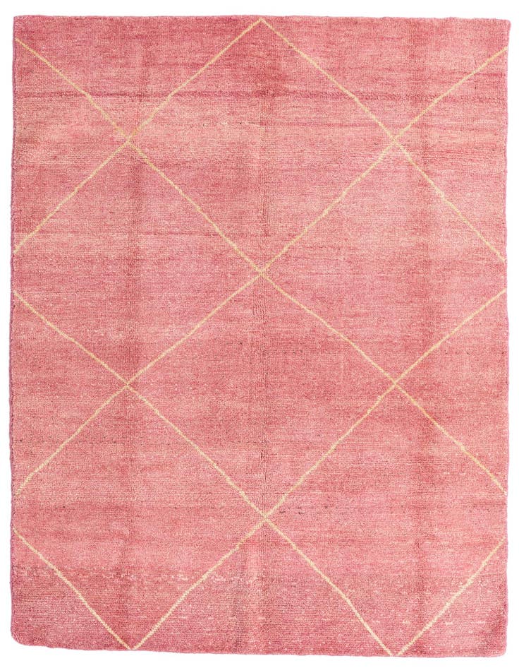 Detail image of 4' 9 x 6' 8 Hand Knotted Moroccan Wool Rug