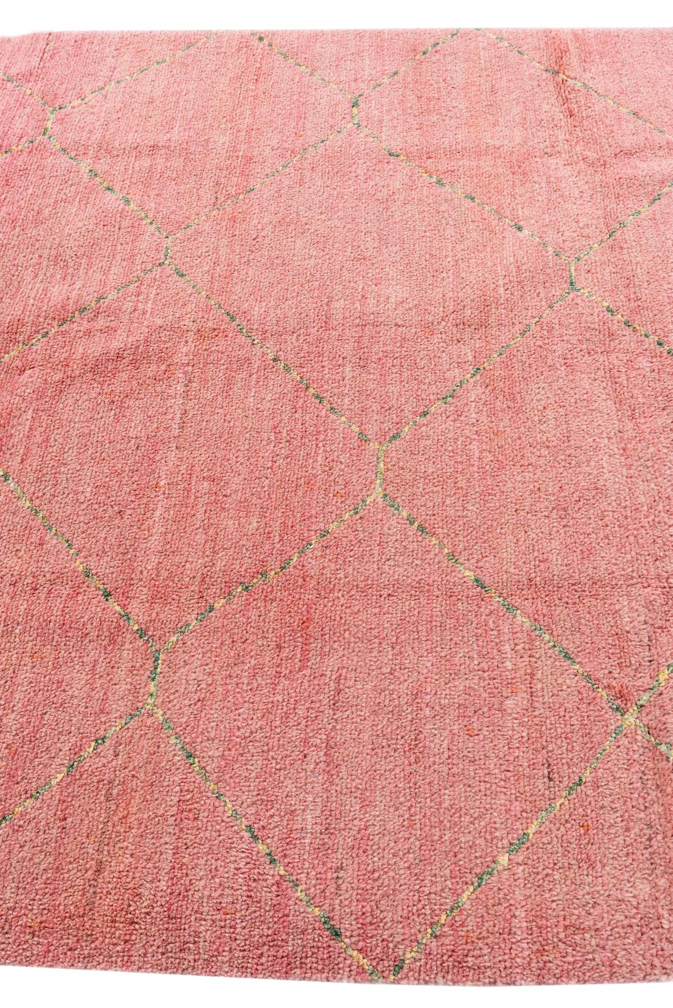 5' 7 x 8' 3 Hand Knotted Moroccan Wool Rug