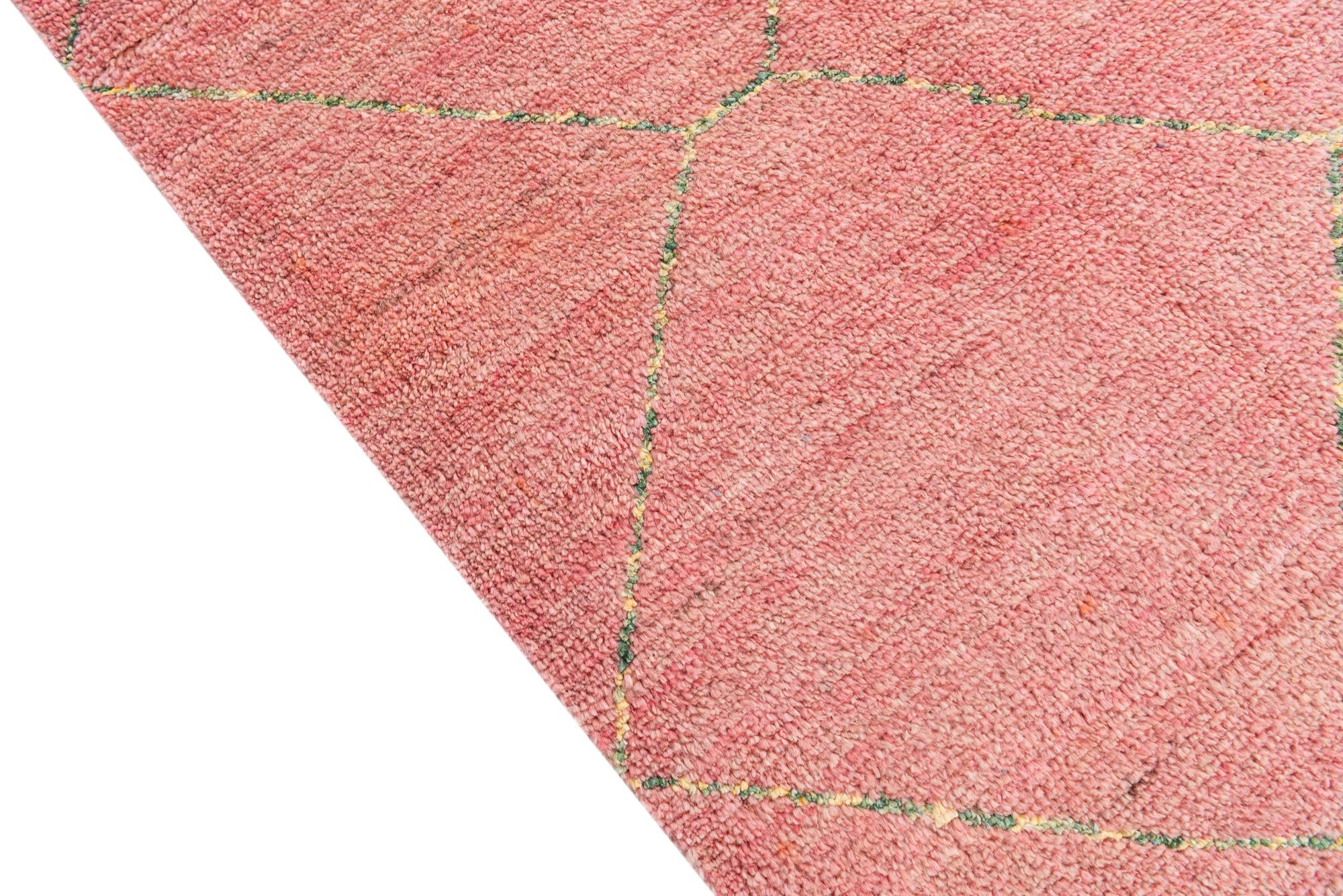 5' 7 x 8' 3 Hand Knotted Moroccan Wool Rug