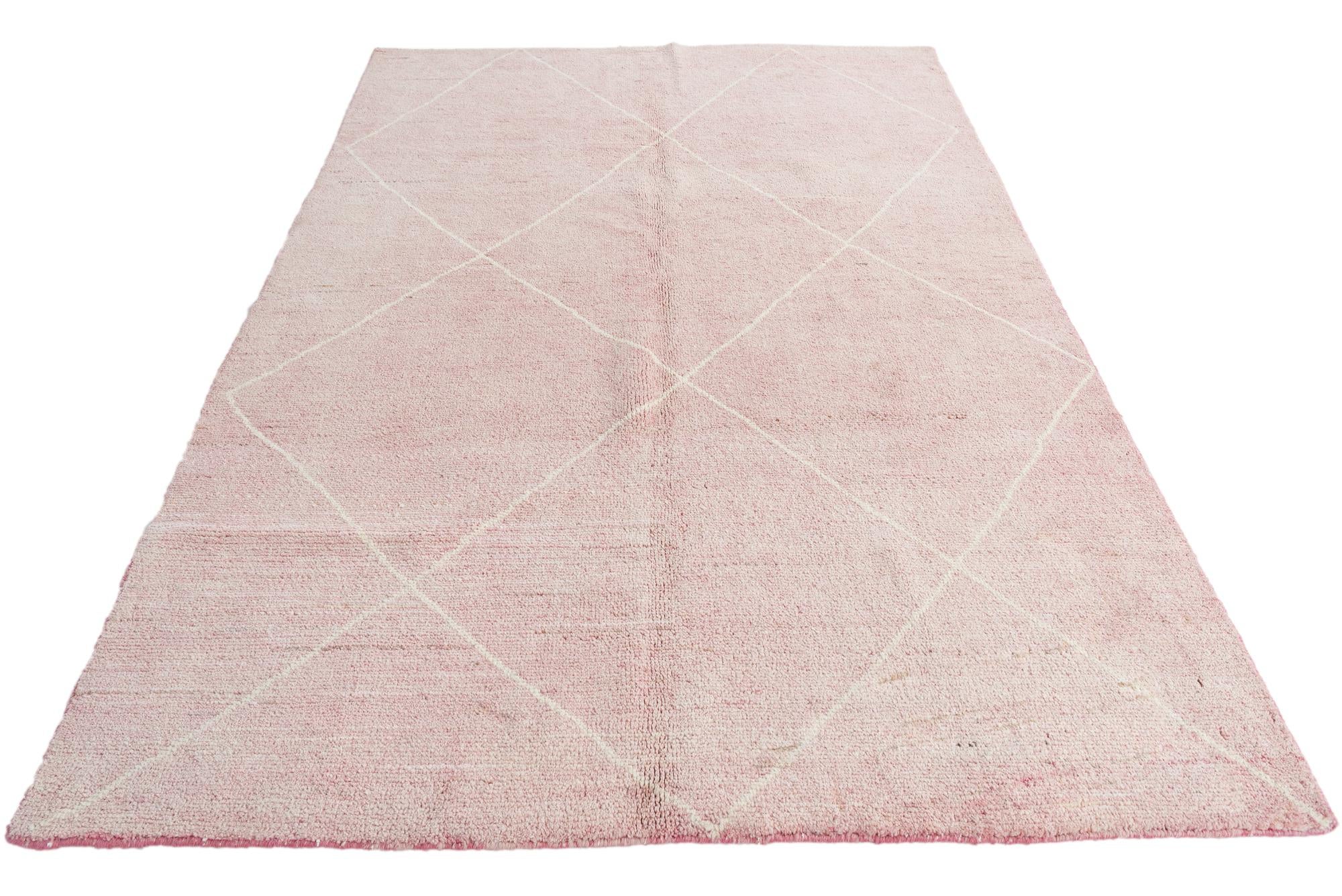 5' 6 x 8' Hand Knotted Moroccan Wool Rug