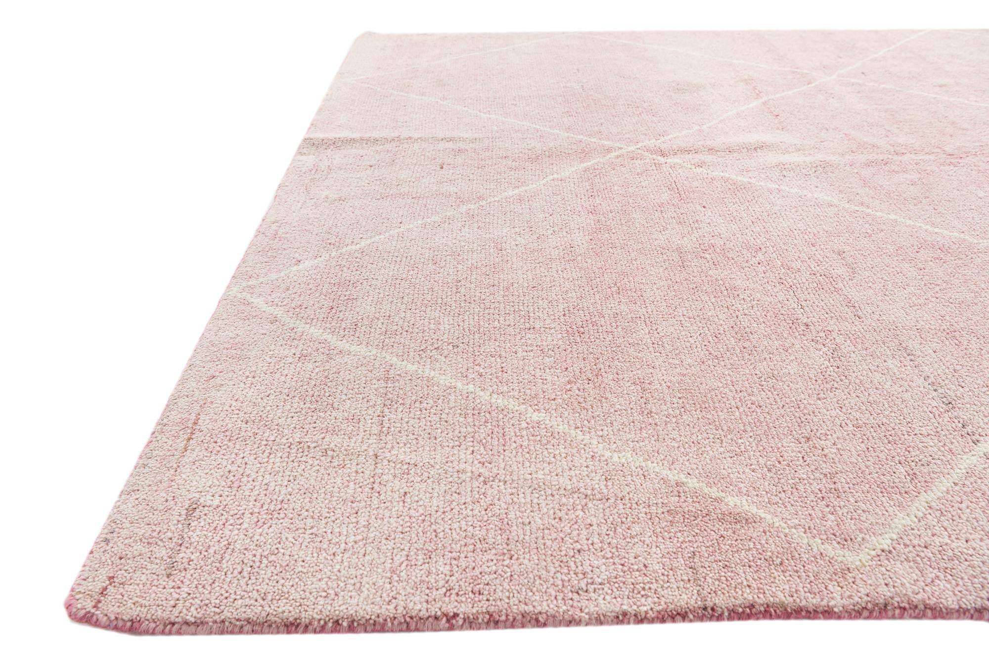 5' 6 x 8' Hand Knotted Moroccan Wool Rug