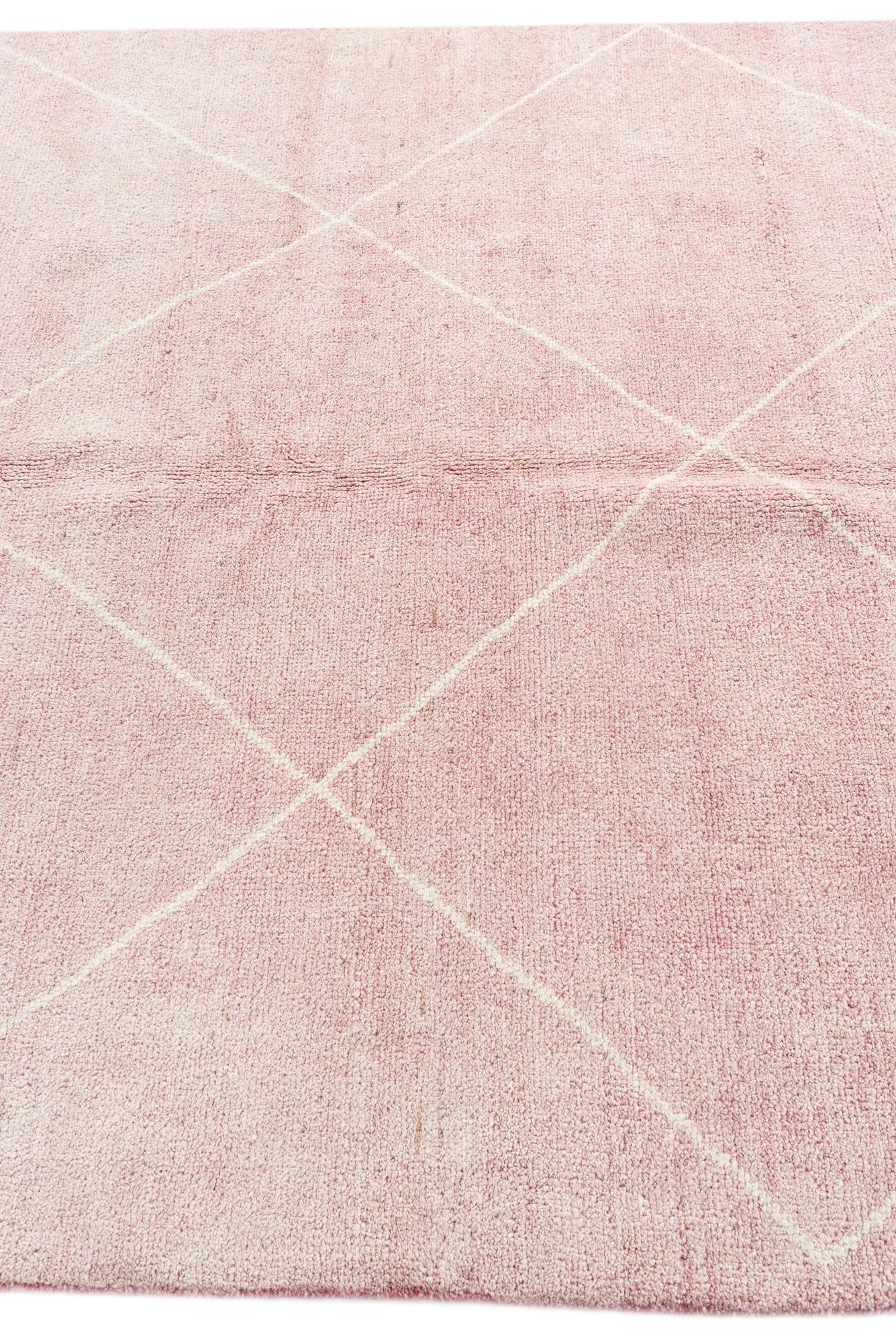 5' 6 x 8' Hand Knotted Moroccan Wool Rug