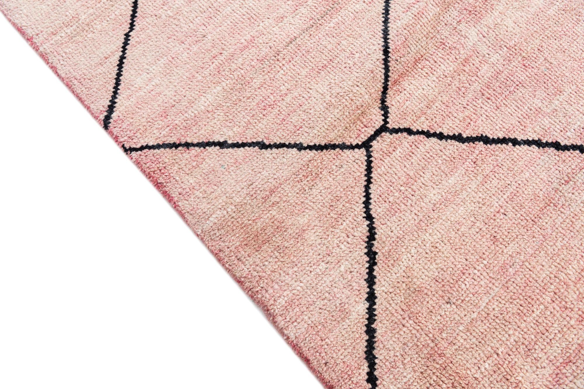 5' 9 x 8' Hand Knotted Moroccan Wool Rug