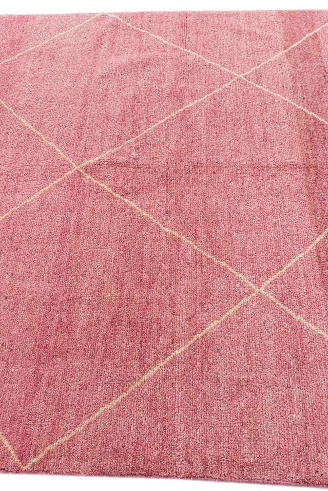5' 7 x 8' Hand Knotted Moroccan Wool Rug