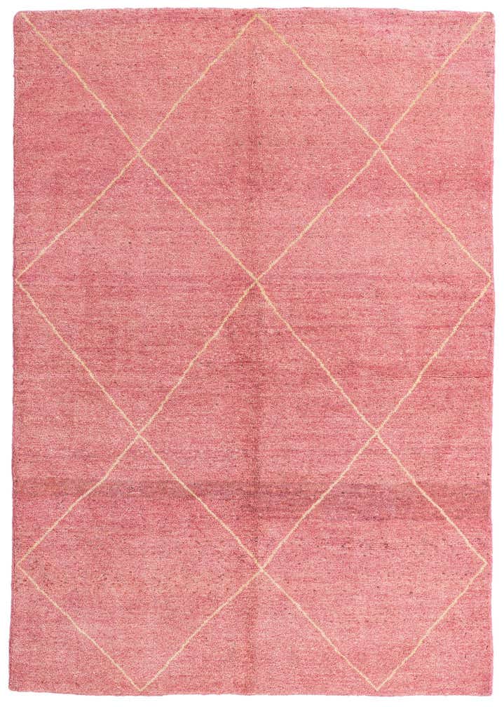 5' 7 x 8' Hand Knotted Moroccan Wool Rug