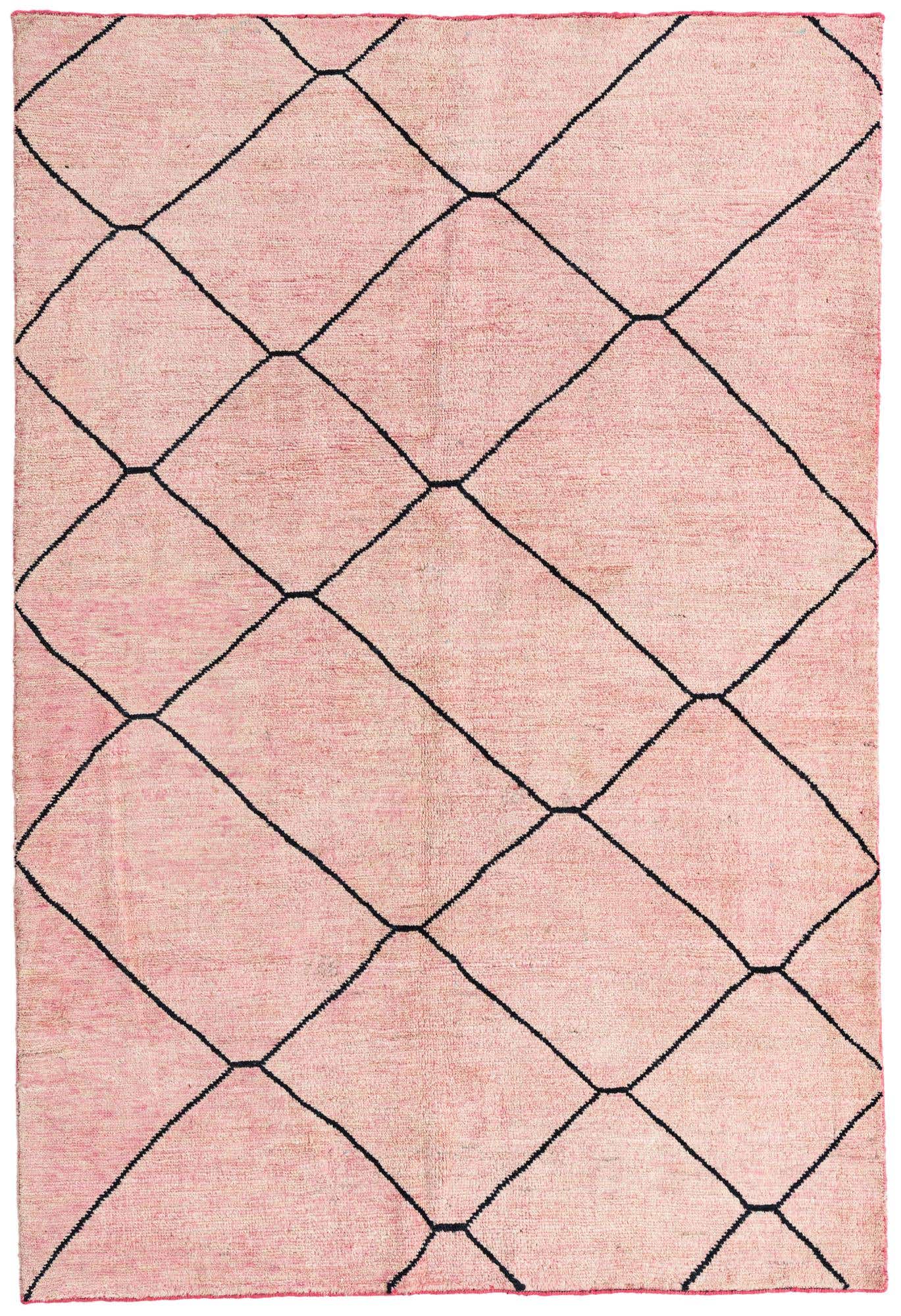 5' 5 x 8' Hand Knotted Moroccan Wool Rug