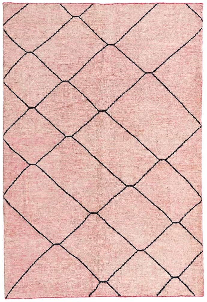 5' 5 x 8' Hand Knotted Moroccan Wool Rug
