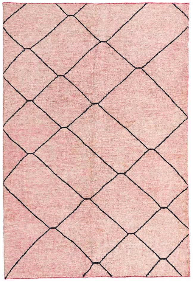 Detail image of 5' 5 x 8' Hand Knotted Moroccan Wool Rug