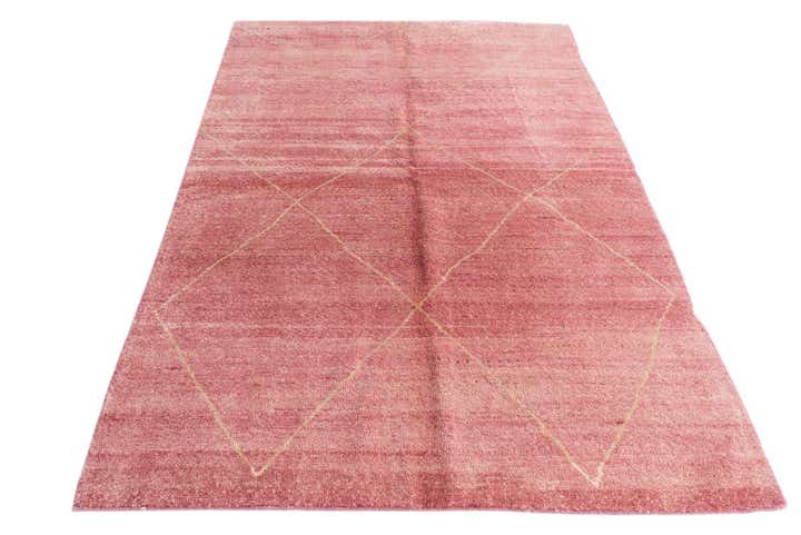 5' 6 x 8' 2 Hand Knotted Moroccan Wool Rug