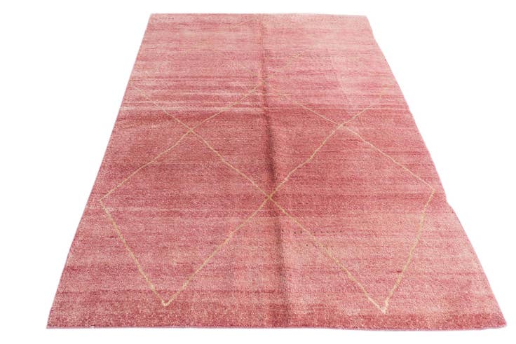 Detail image of 5' 6 x 8' 2 Hand Knotted Moroccan Wool Rug