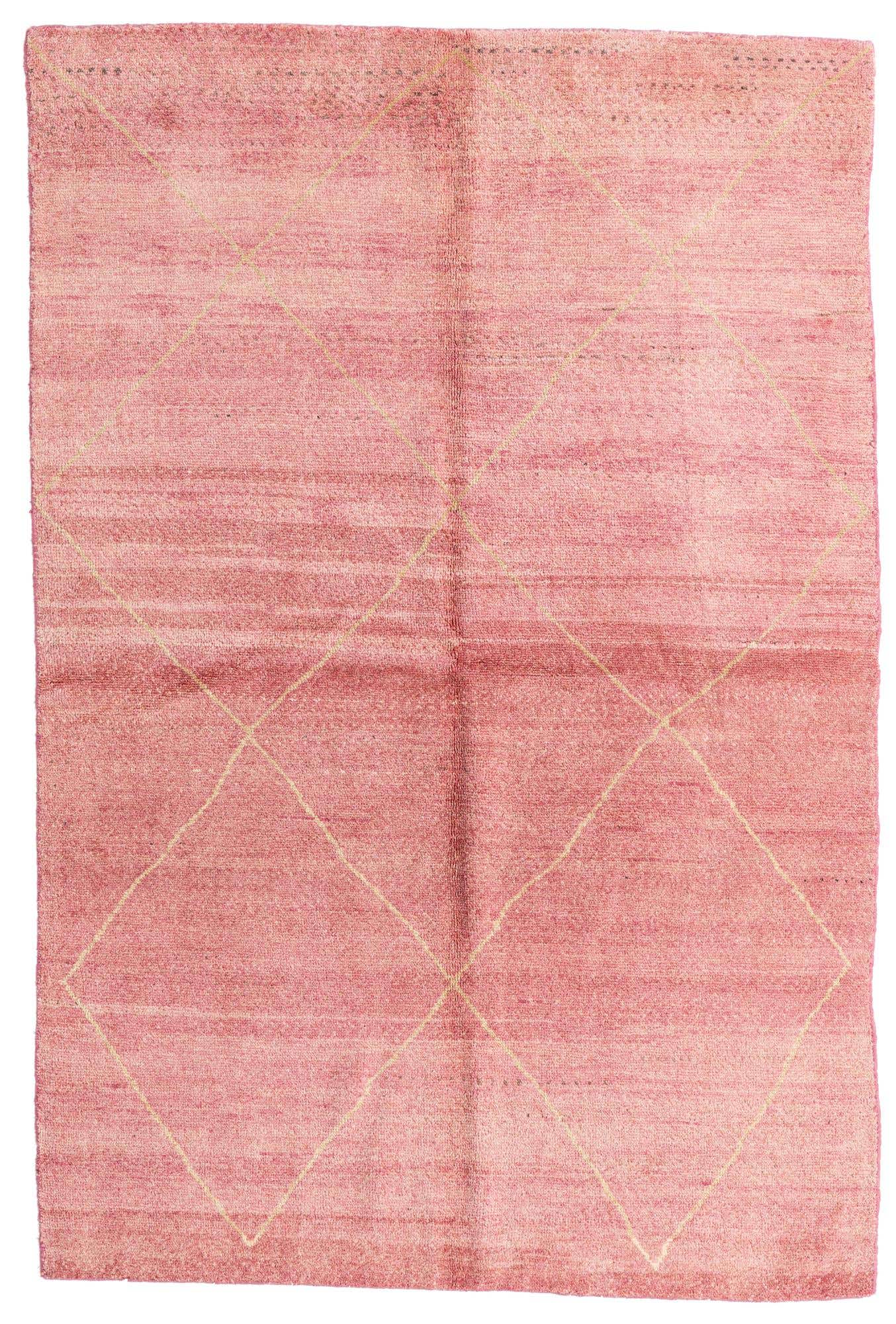 5' 6 x 8' 2 Hand Knotted Moroccan Wool Rug