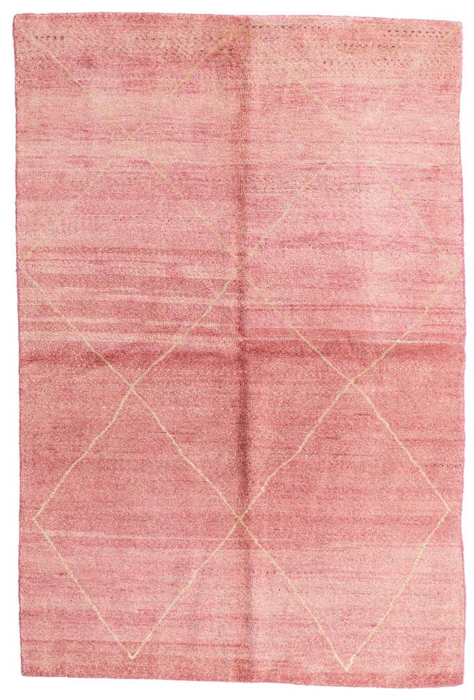 5' 6 x 8' 2 Hand Knotted Moroccan Wool Rug