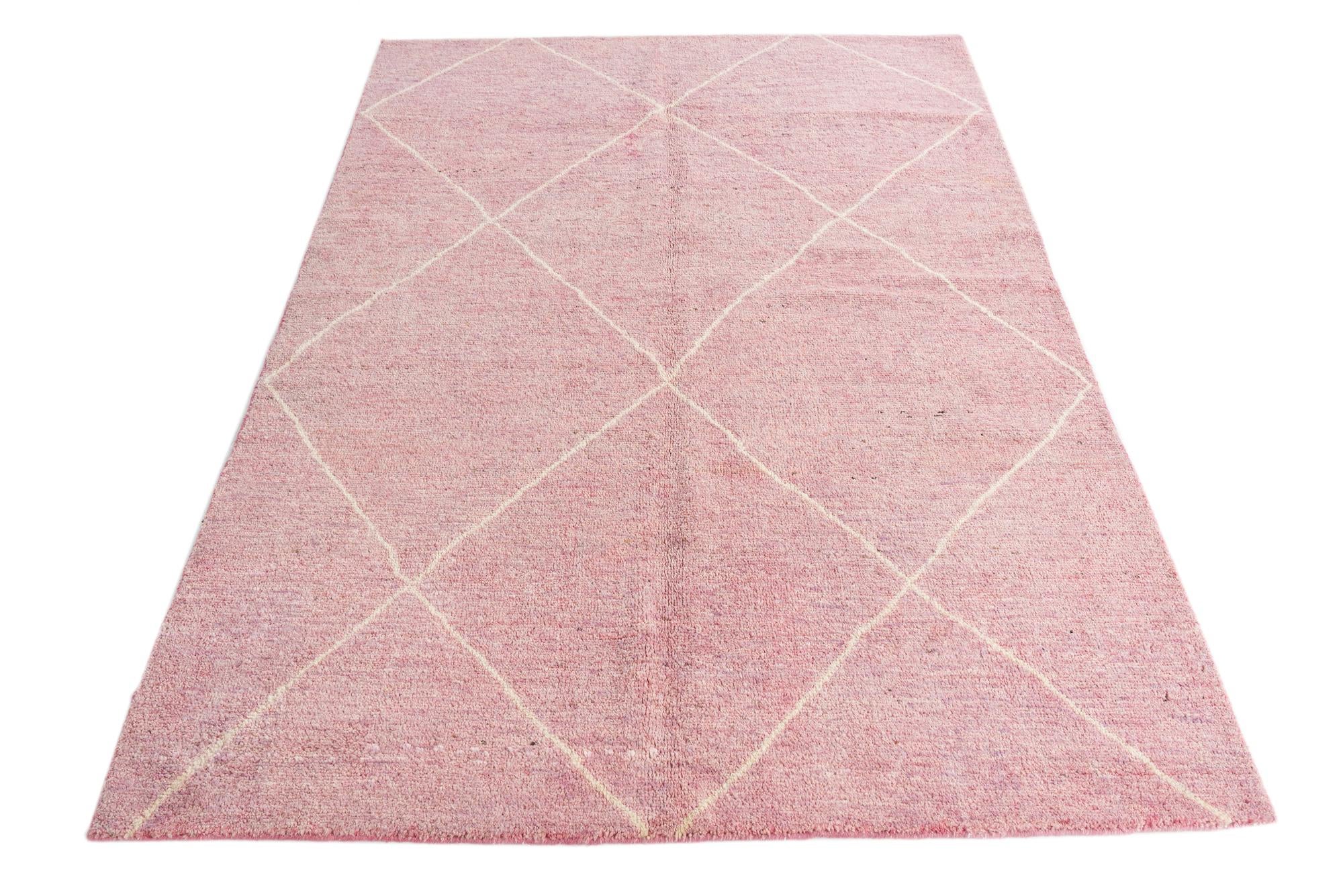 5' 6 x 7' 10 Hand Knotted Moroccan Wool Rug