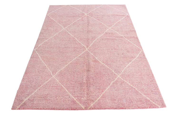 Detail image of 5' 6 x 7' 10 Hand Knotted Moroccan Wool Rug