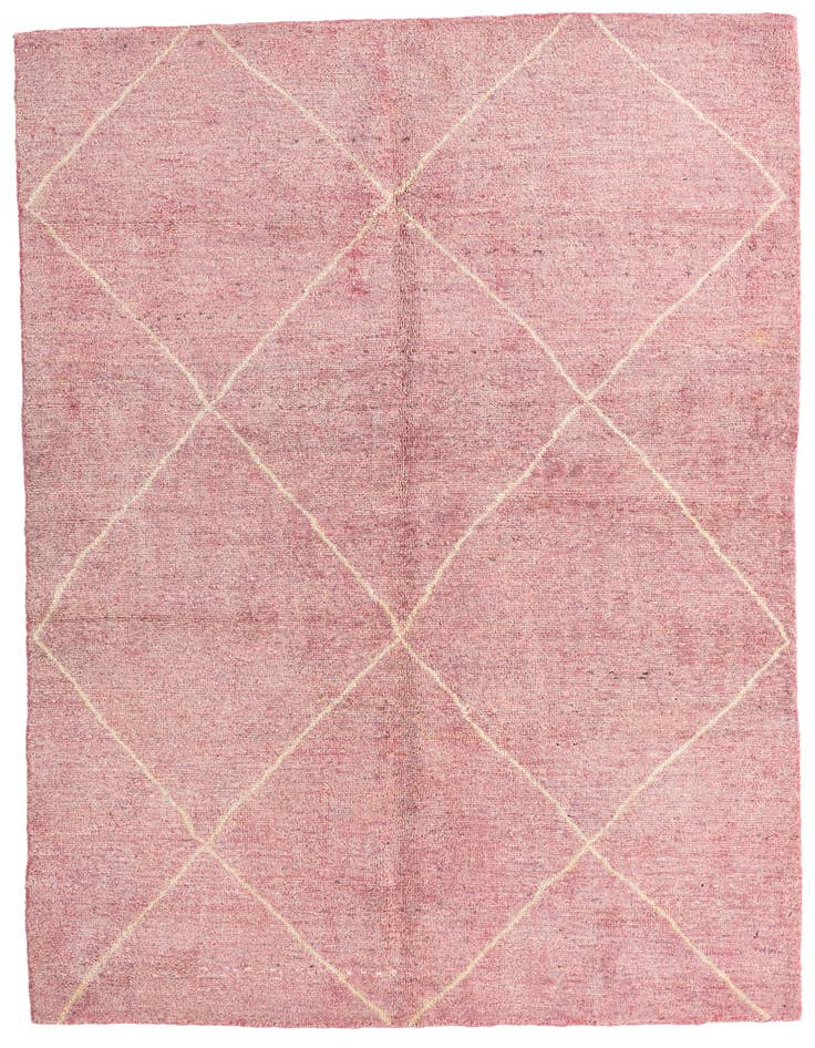 Detail image of 5' 6 x 7' 10 Hand Knotted Moroccan Wool Rug