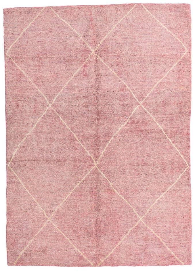 Detail image of 5' 6 x 7' 10 Hand Knotted Moroccan Wool Rug