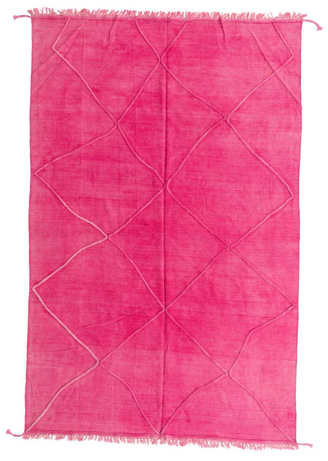 Detail image of 6' 4 x 9' 10 Hand Knotted Moroccan Wool Rug