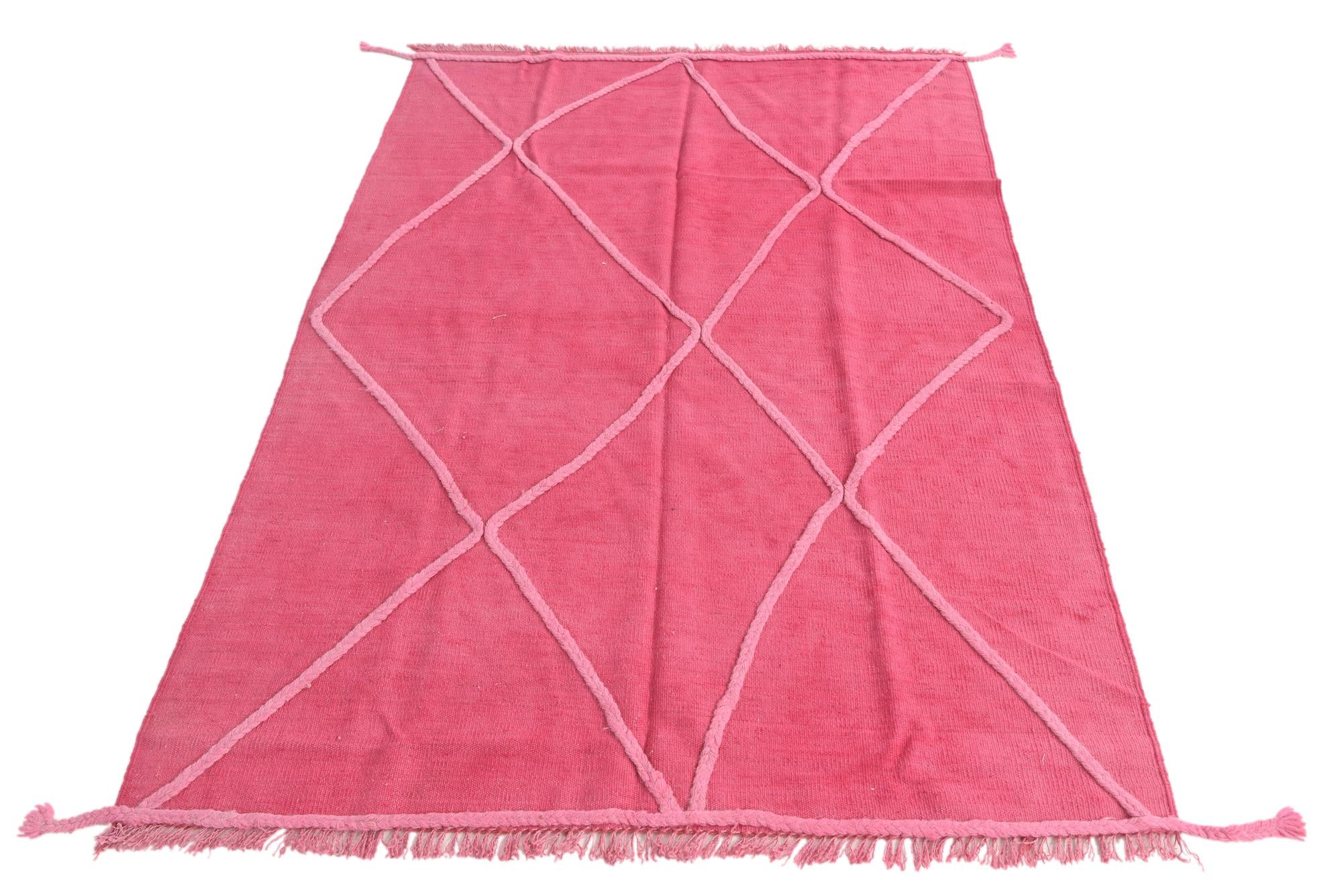 4' 2 x 6' Hand Knotted Moroccan Wool Rug