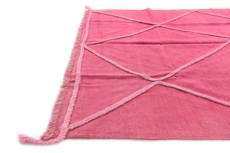 Detail image of 4' 2 x 6' Hand Knotted Moroccan Wool Rug