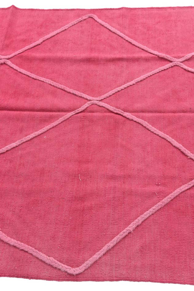 Detail image of 4' 2 x 6' Hand Knotted Moroccan Wool Rug