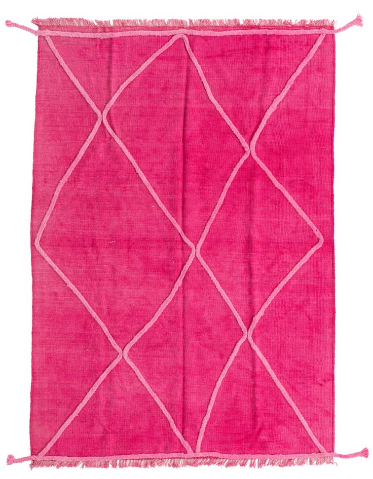 Detail image of 4' 2 x 6' Hand Knotted Moroccan Wool Rug
