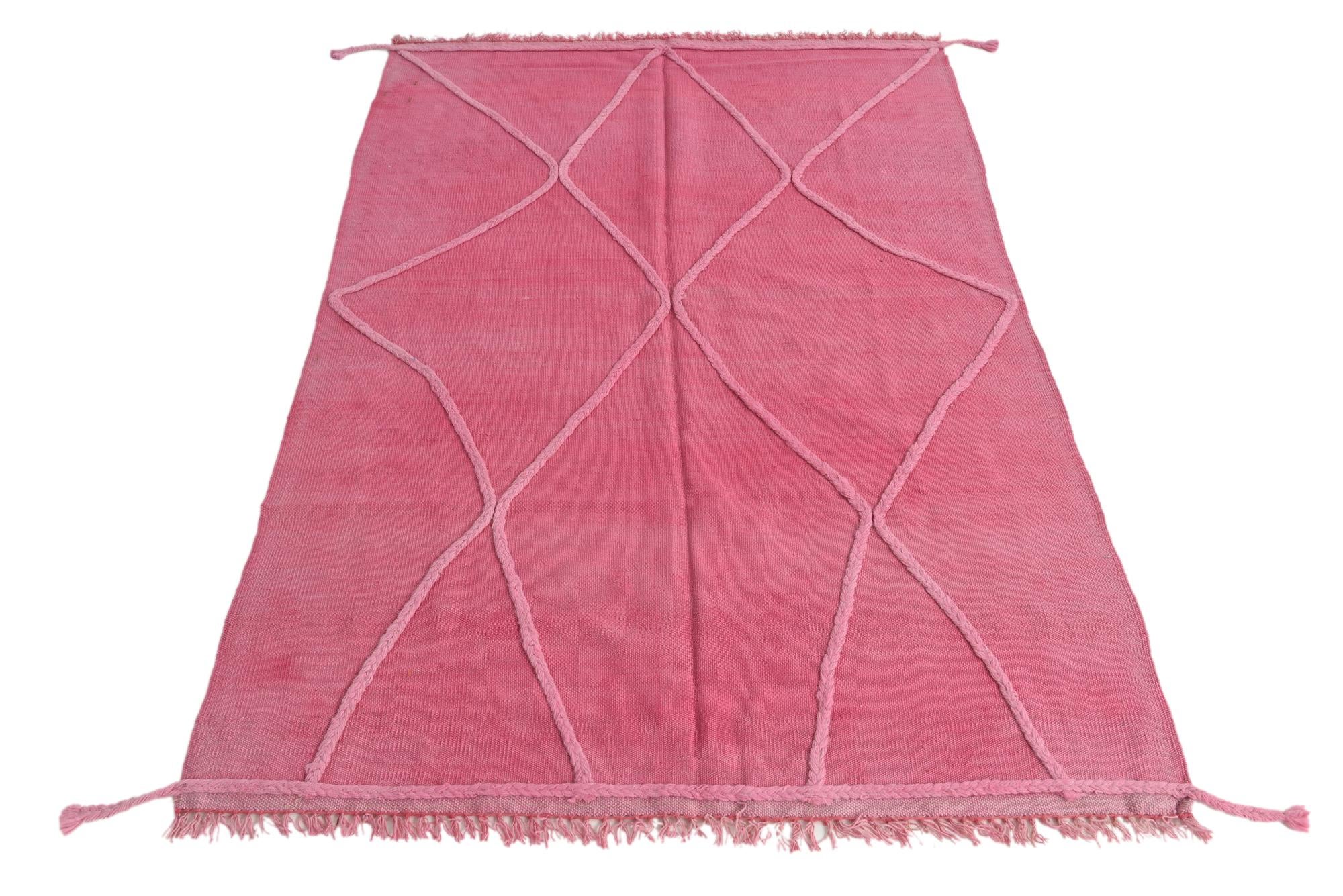 4' x 6' Hand Knotted Moroccan Wool Rug