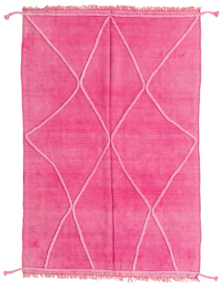 Detail image of 4' x 6' Hand Knotted Moroccan Wool Rug