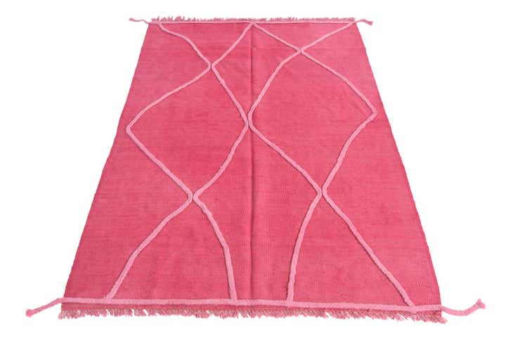4' 1 x 6' Hand Knotted Moroccan Wool Rug