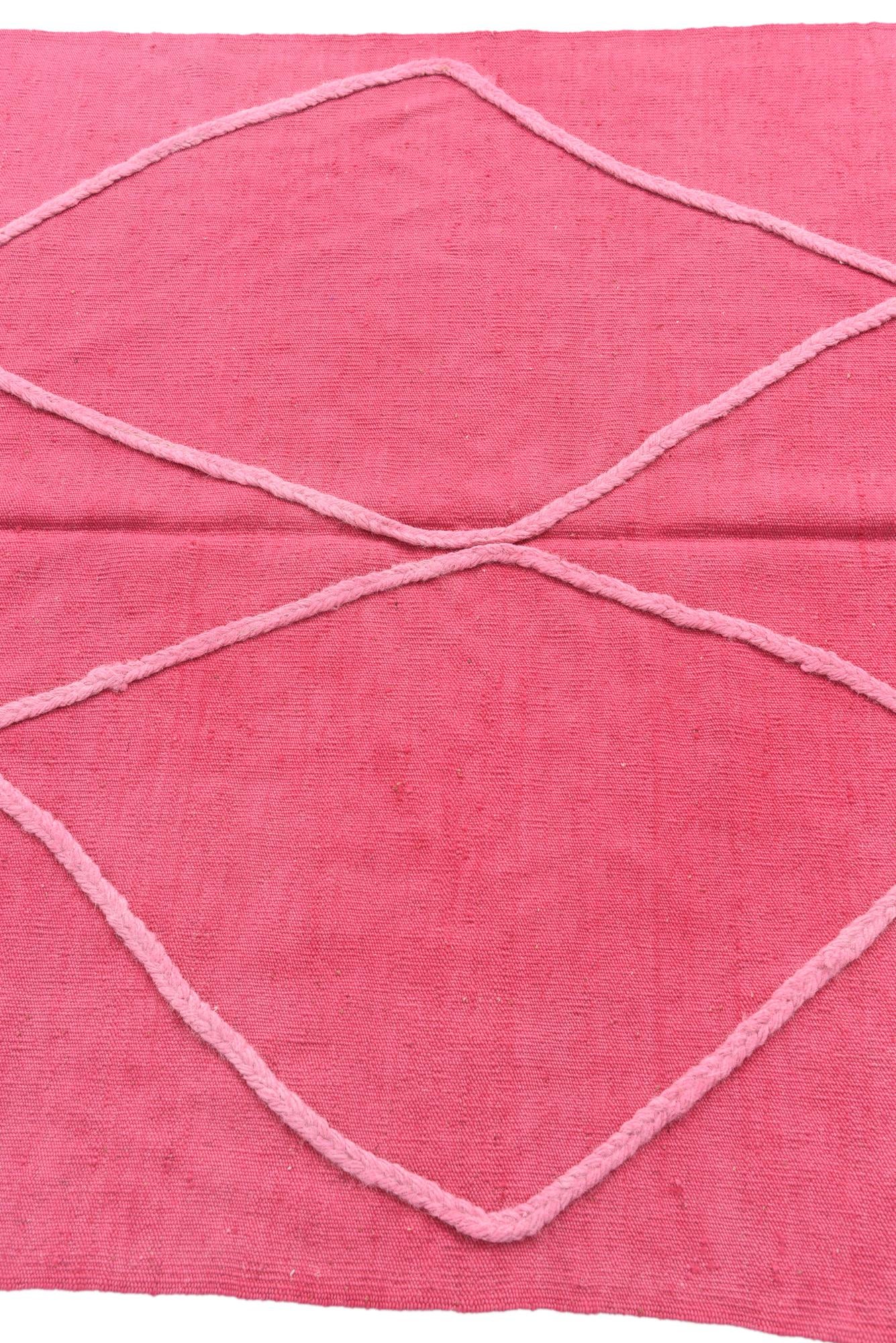 4' 1 x 6' Hand Knotted Moroccan Wool Rug
