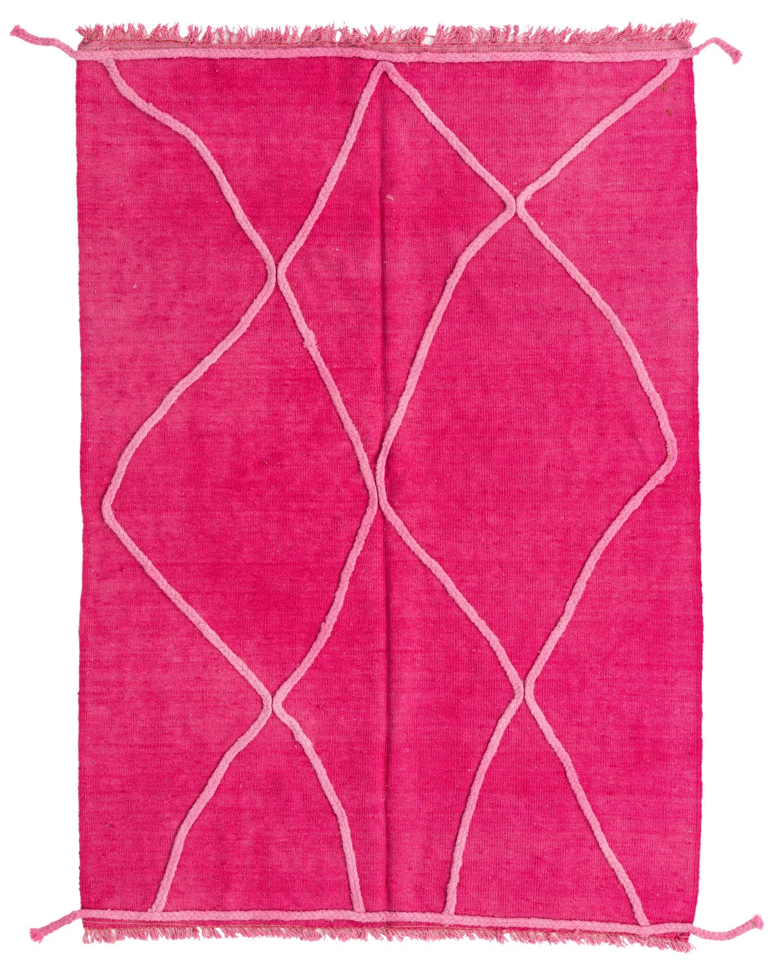 4' 1 x 6' Hand Knotted Moroccan Wool Rug