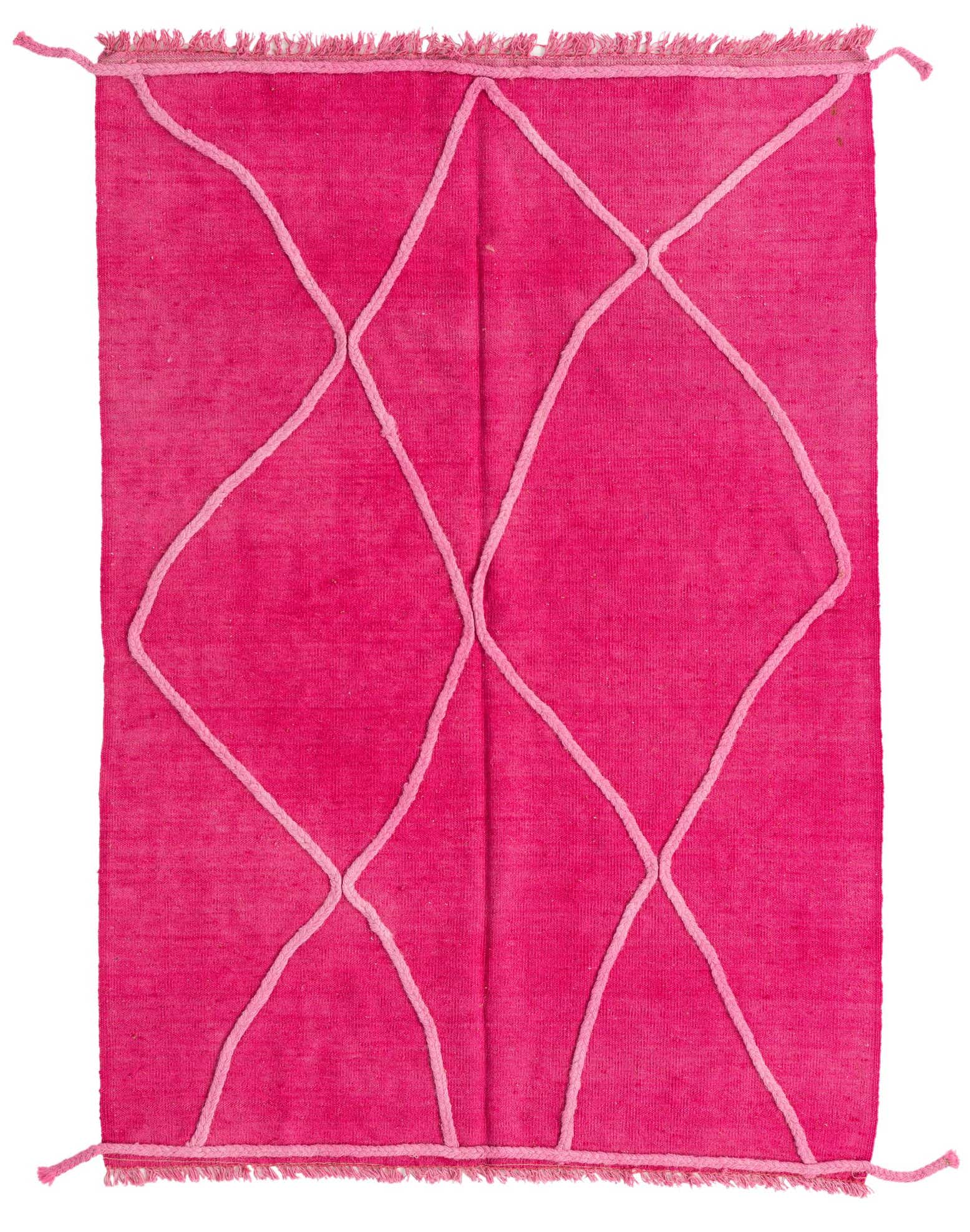 4' 1 x 6' Hand Knotted Moroccan Wool Rug