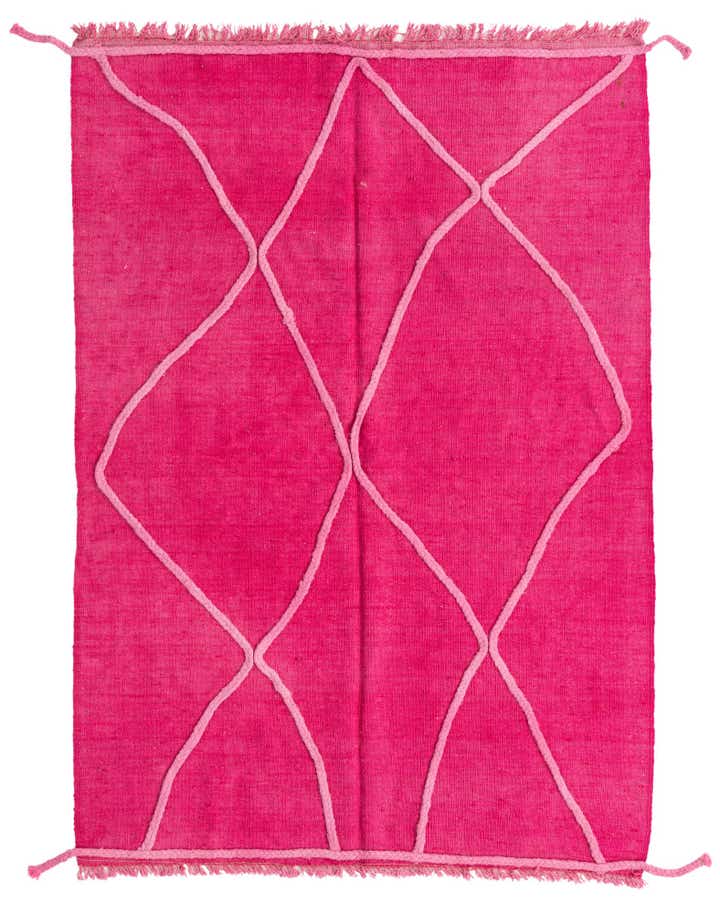 4' 1 x 6' Hand Knotted Moroccan Wool Rug