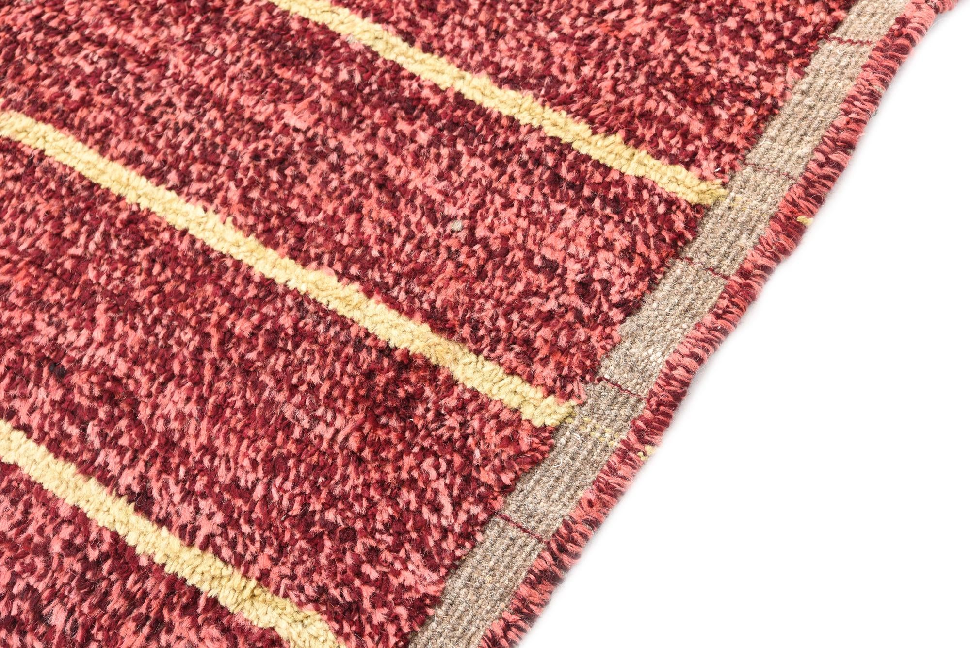 4' 2 x 6' 3 Hand Knotted Moroccan Wool Rug