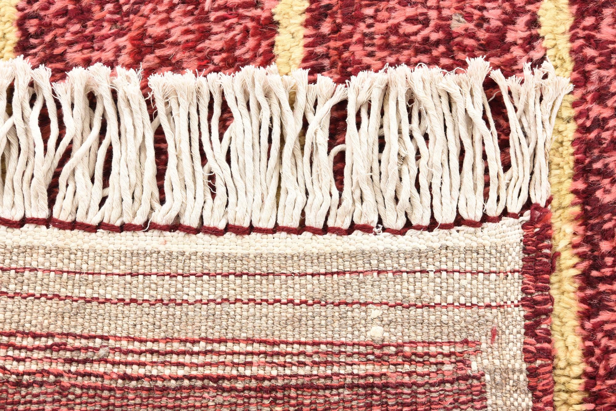 4' 2 x 6' 3 Hand Knotted Moroccan Wool Rug