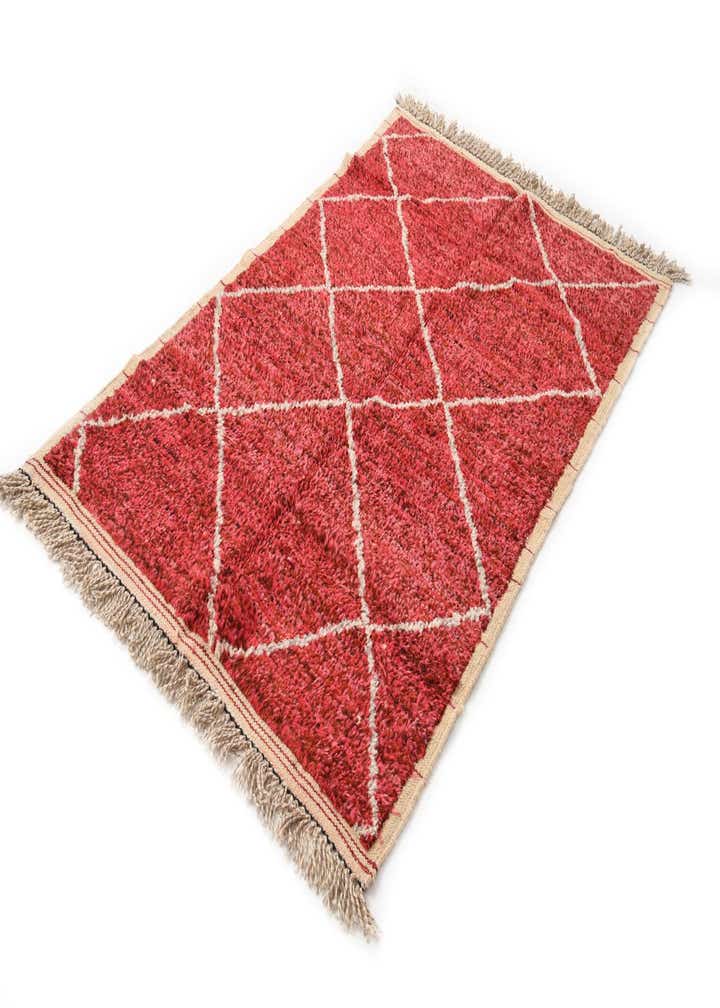 4' 1 x 6' 7 Hand Knotted Moroccan Wool Rug