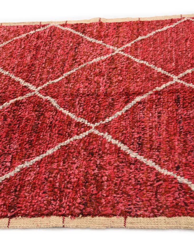 Detail image of 4' 1 x 6' 7 Hand Knotted Moroccan Wool Rug