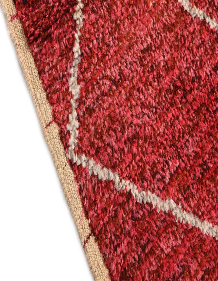 Detail image of 4' 1 x 6' 7 Hand Knotted Moroccan Wool Rug
