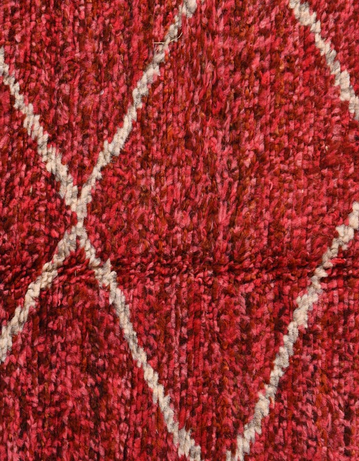 Detail image of 4' 1 x 6' 7 Hand Knotted Moroccan Wool Rug